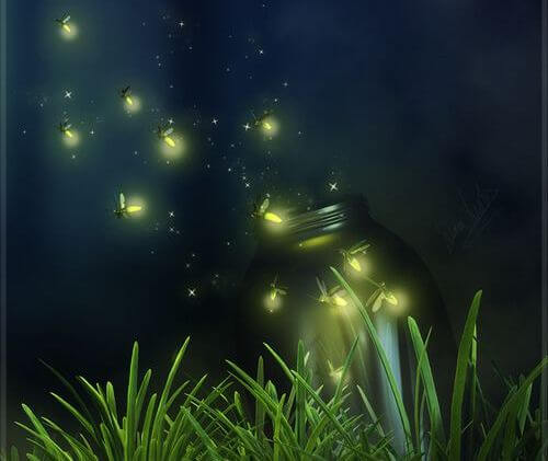 jar of fireflies escaping to represent life's transcience