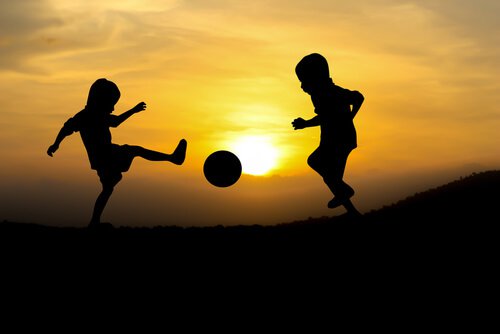 kids playing soccer