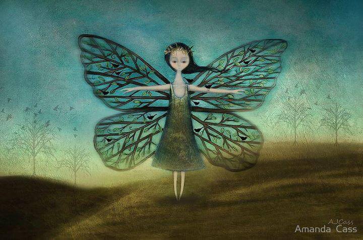 woman as butterfly imagination