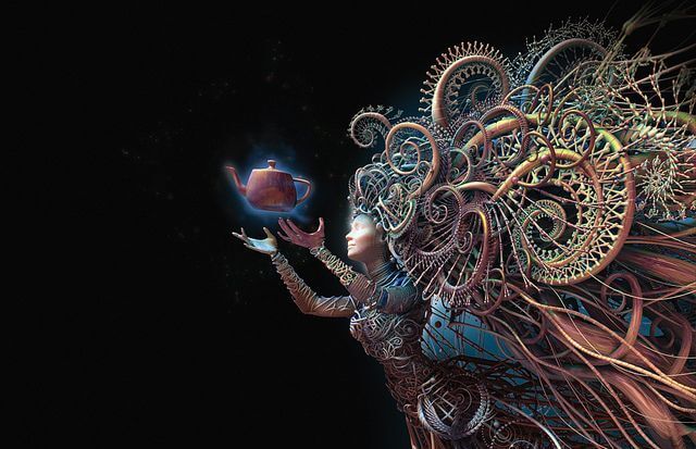 sea creature with teapot