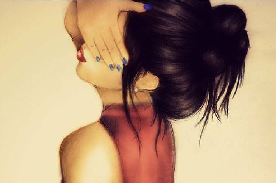woman covering her eyes