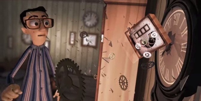 animation breaking clock