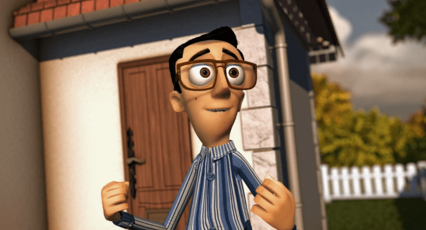 animation happy man