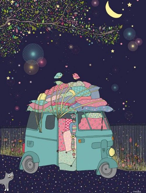 Caravan at Night
