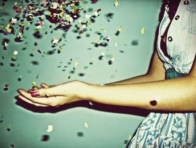 catching confetti