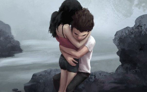 couple hugging