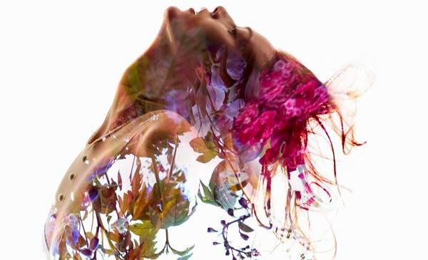 feminine profile wrapped in silence