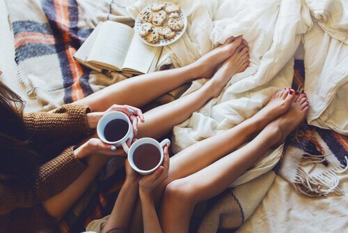 friends with coffee