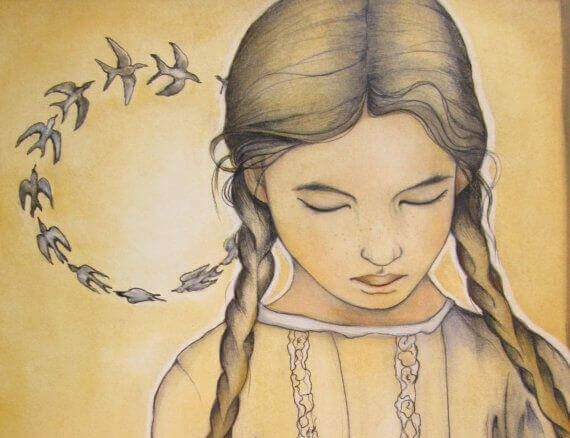 girl with braids