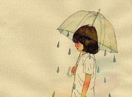 girl with umbrella