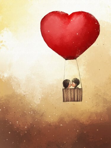heart hot air balloon
