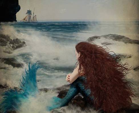 mermaid on the shore exist