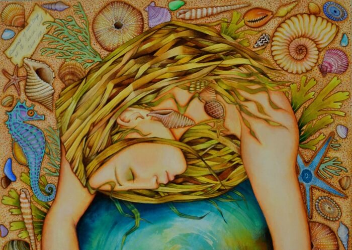 Woman Hugging Globe