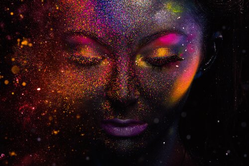 rainbow face