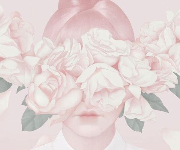 roses over eyes