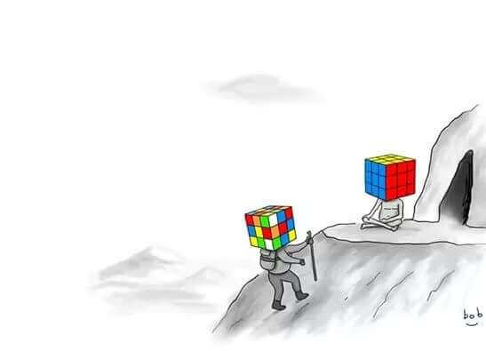 rubix cube head