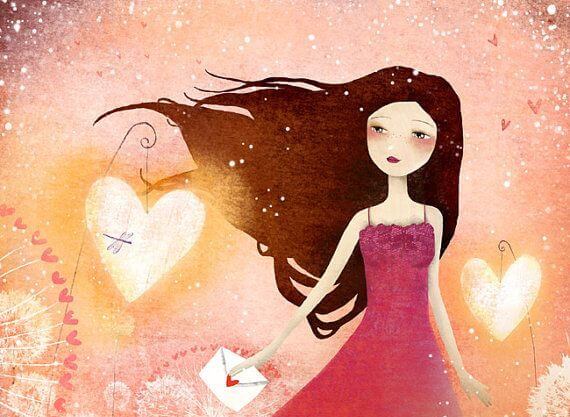 woman with love letter
