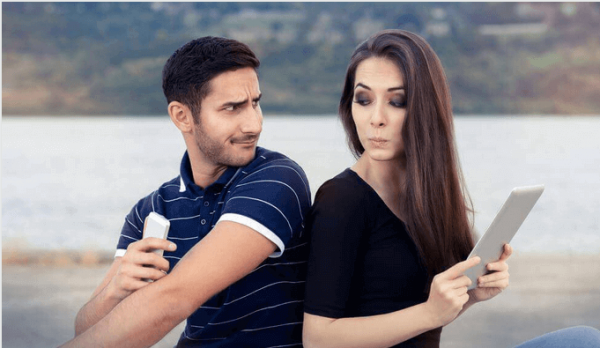 couple questioning each other