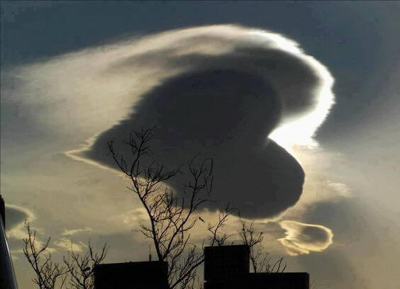 heart-shaped clouds