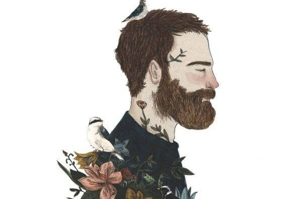 Bearded Man with Birds