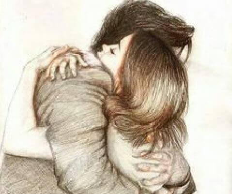 hug man woman