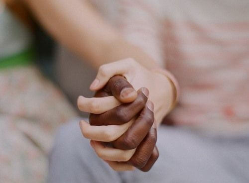 hugging hands