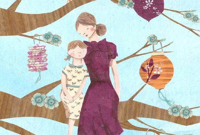 mother in a tree with her daughter