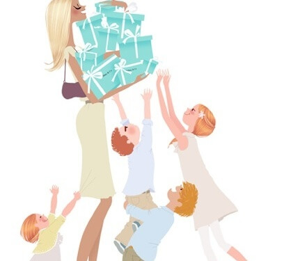 mother with children