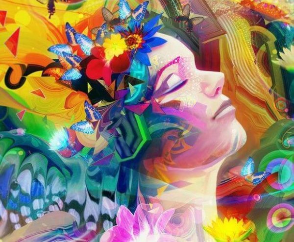 rainbow face