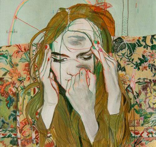 Surrealist Woman's Face