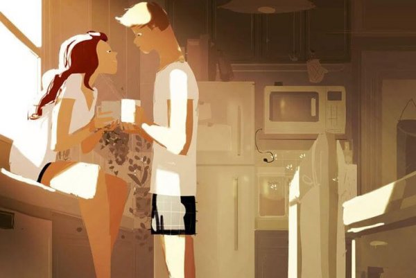 couple in the kitchen