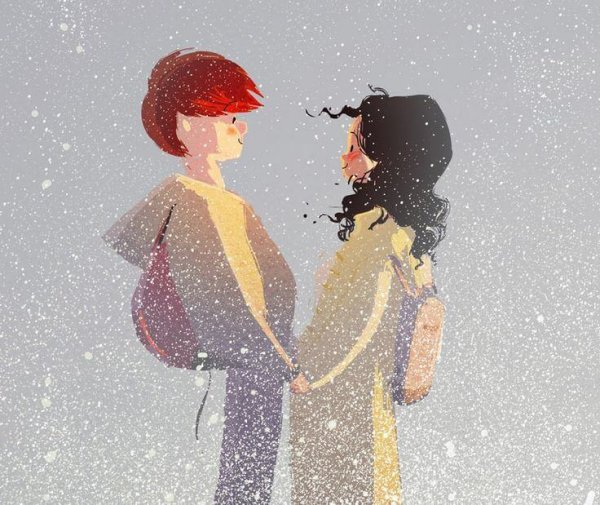 couple in the snow