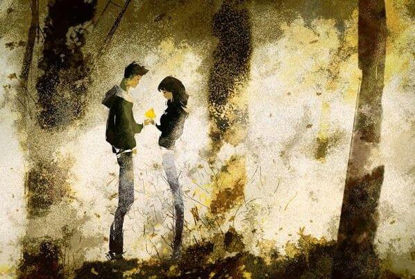 couple in the woods