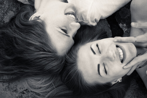 happy smiling friends