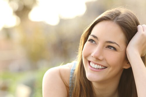 woman with a sincere smile