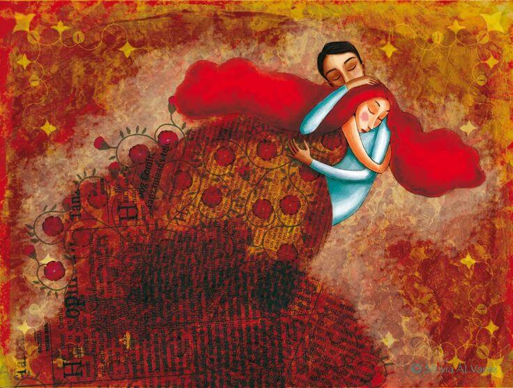 Couple Lying Down Hugging