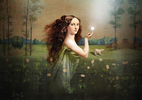 girl with star in hand
