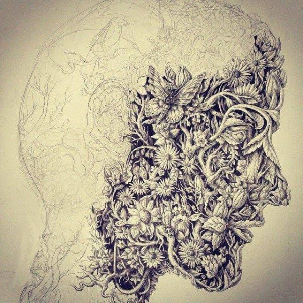 mask of flowers