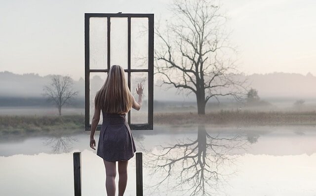 Woman at Floating Window