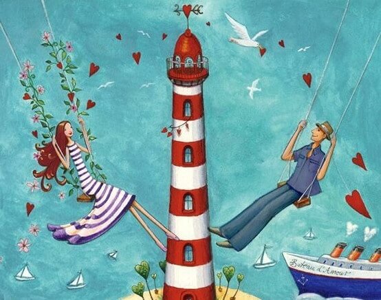 Couple Near Lighthouse