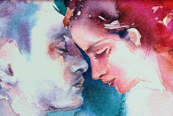 watercolor couple