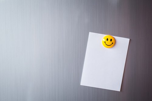Paper and Smiley Face Magnet