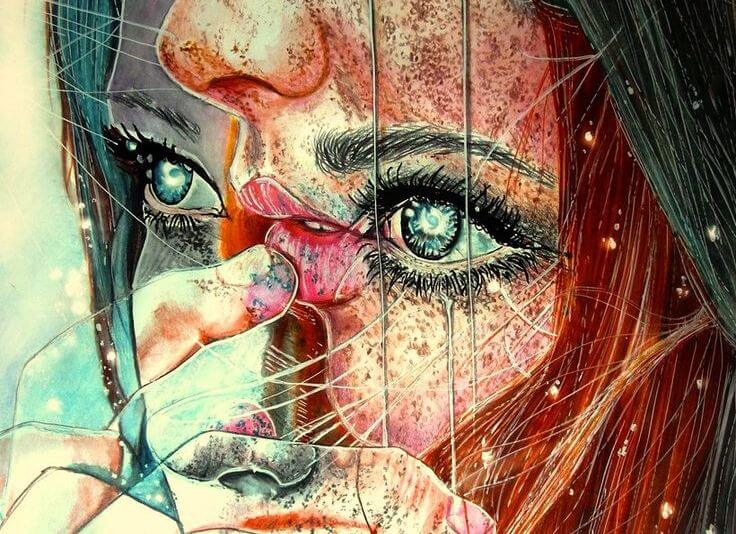 abstract portrait of woman