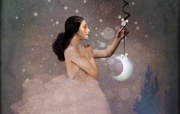 ballerina holding moon