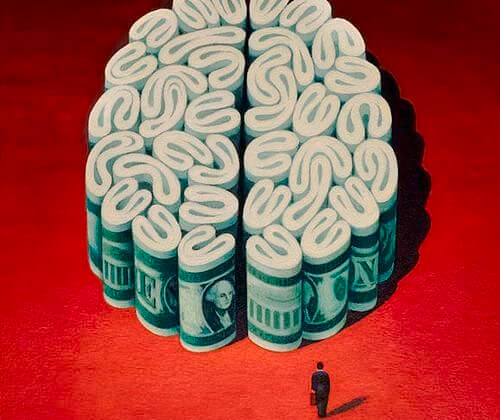 brain made out of money