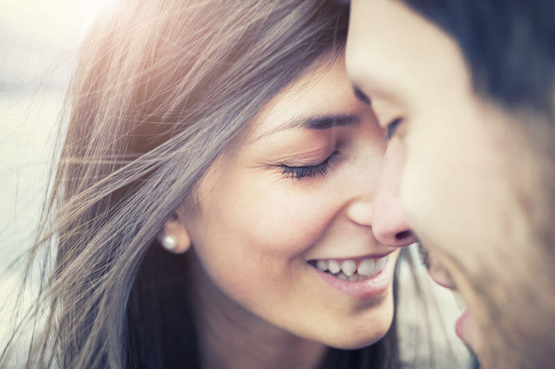 couple smiling at each other