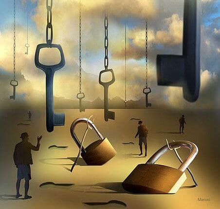 giant keys and locks