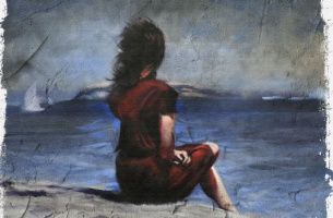 girl looking at the sea