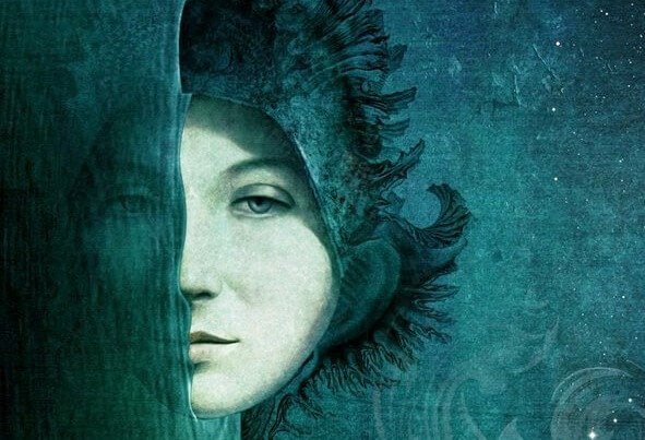 half of a woman's face