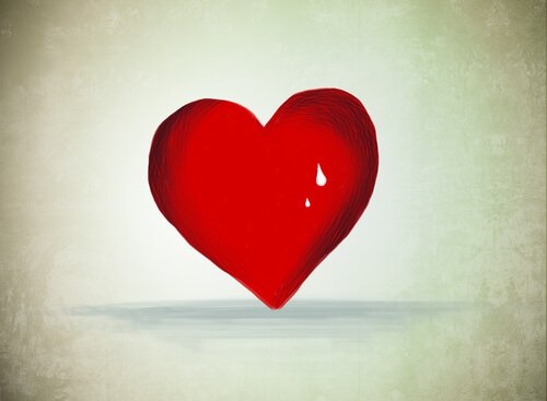 heart with white tear